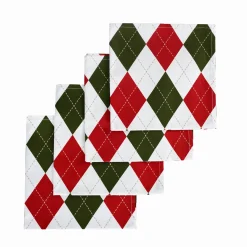 Chefanie Argyle Dinner Napkins (4) Hot