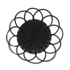 Chefanie Black Banded Chargers (4) Clearance