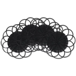 Chefanie Black Banded Chargers (4) Clearance