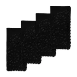 Chefanie Black Eyelet Dinner Napkins (4) Discount