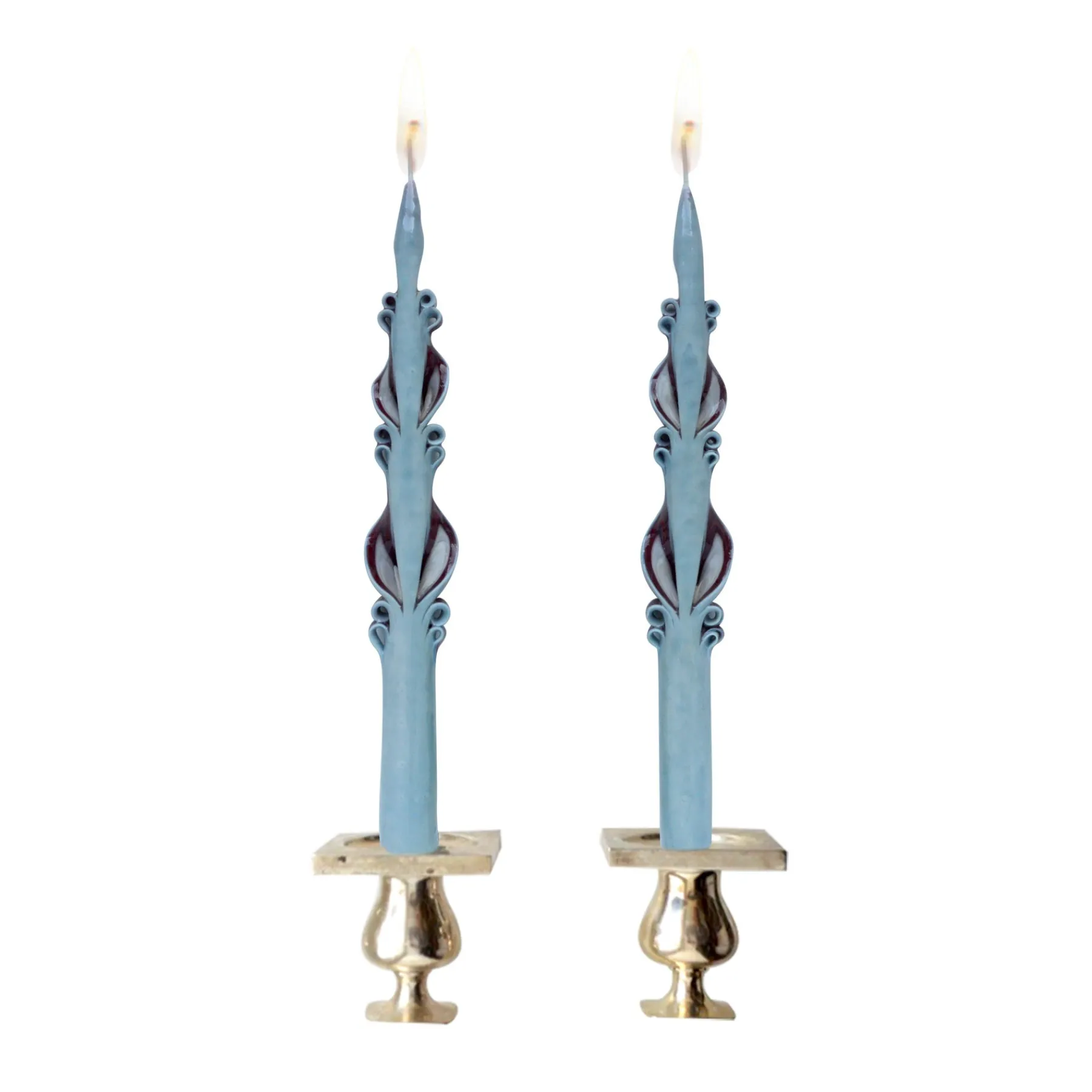 Chefanie Blue Holiday Tapers (2) Online