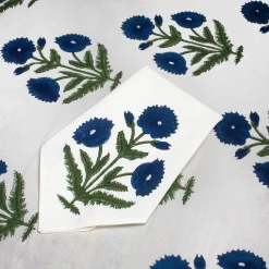 Chefanie Blue Poppy Tablecloth Outlet
