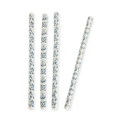 Chefanie Blue & White Ceramic Straws (4)