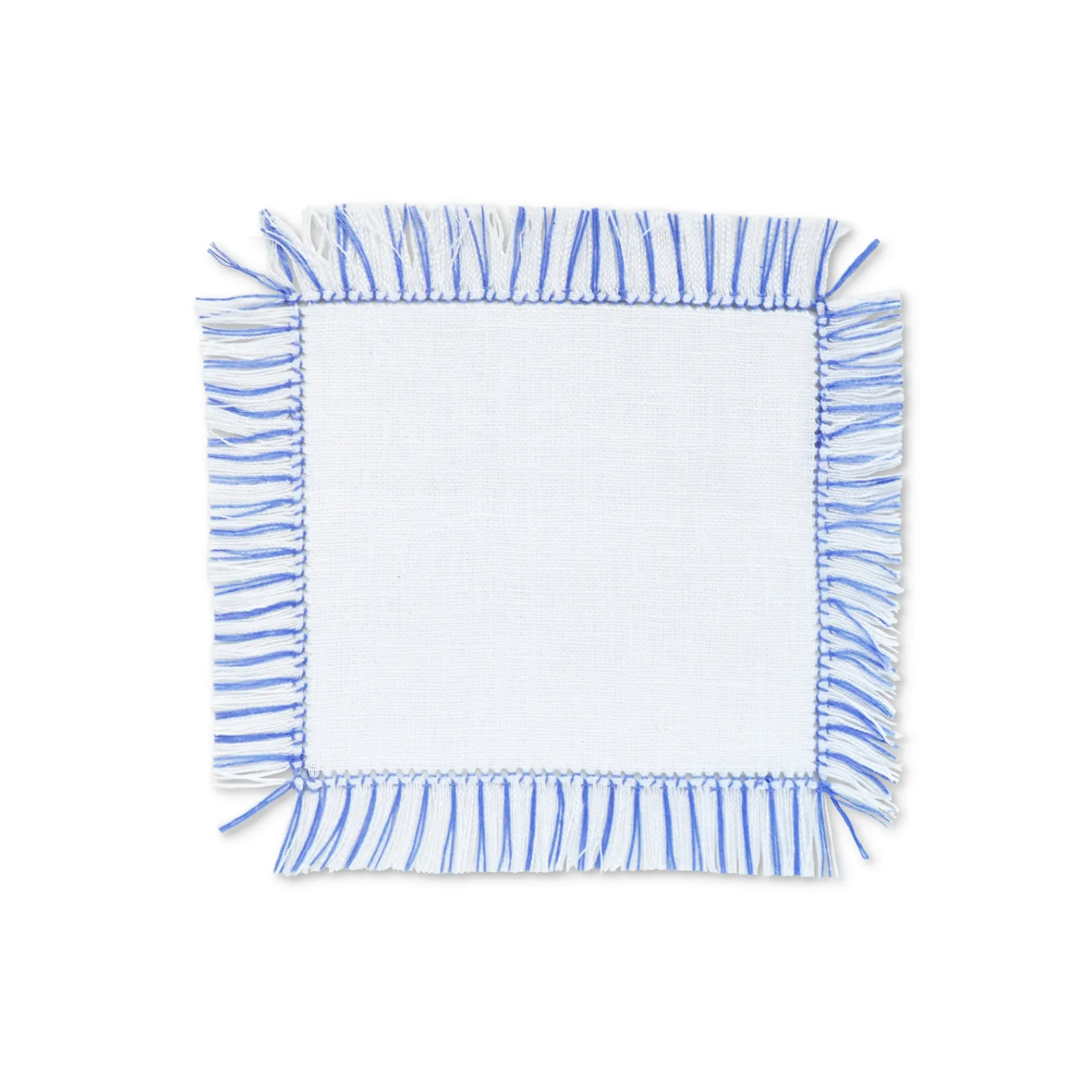 Chefanie Blue & White Fringe Cocktail Napkins (4) Clearance