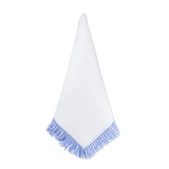 Chefanie Blue & White Fringe Dinner Napkins (4) Best