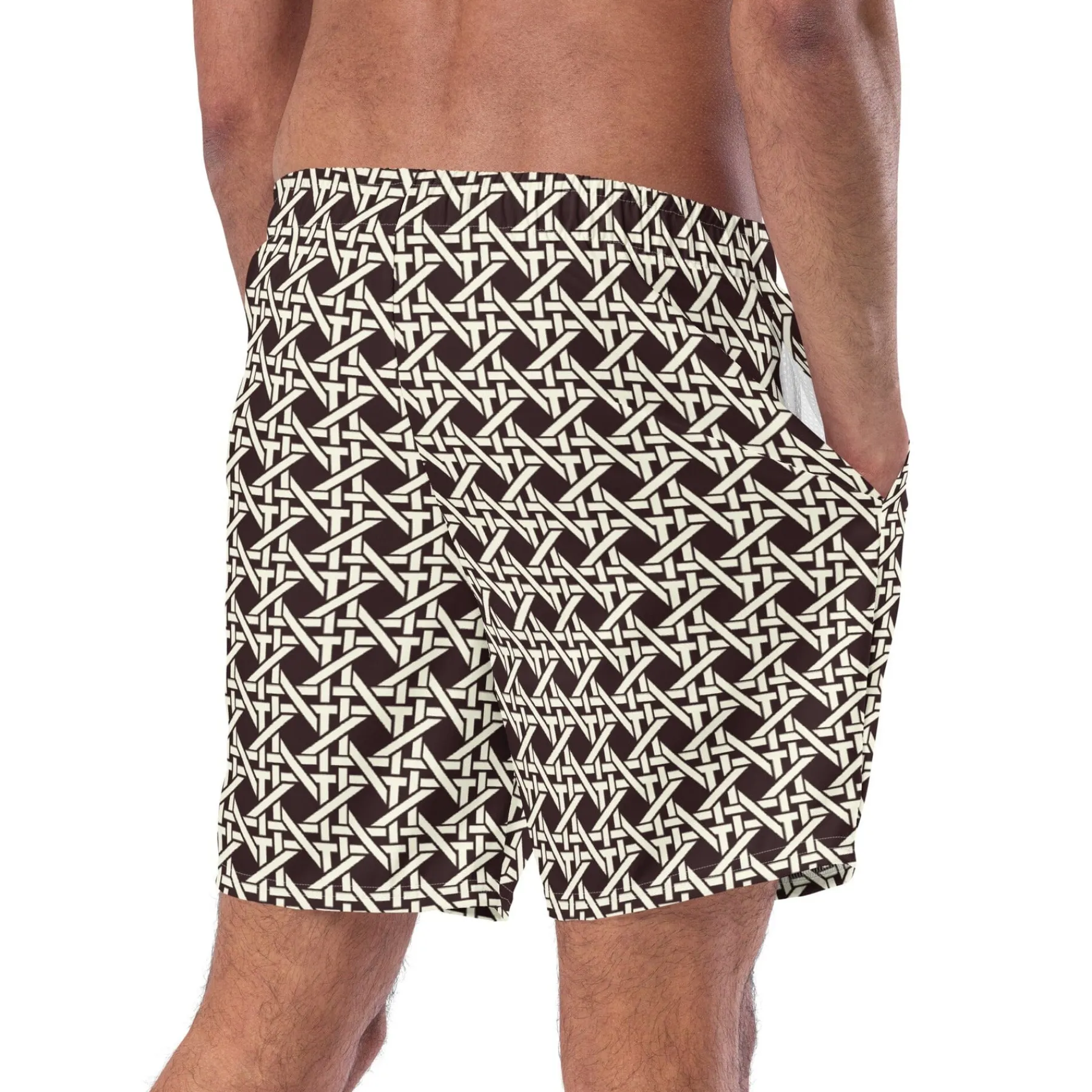Chefanie Brown Cane Swim Trunks Best