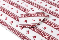 Chefanie Burgundy Stripe Tablecloth