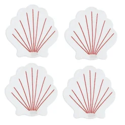 Chefanie Coral Coquilles Cocktail Napkins (4) New