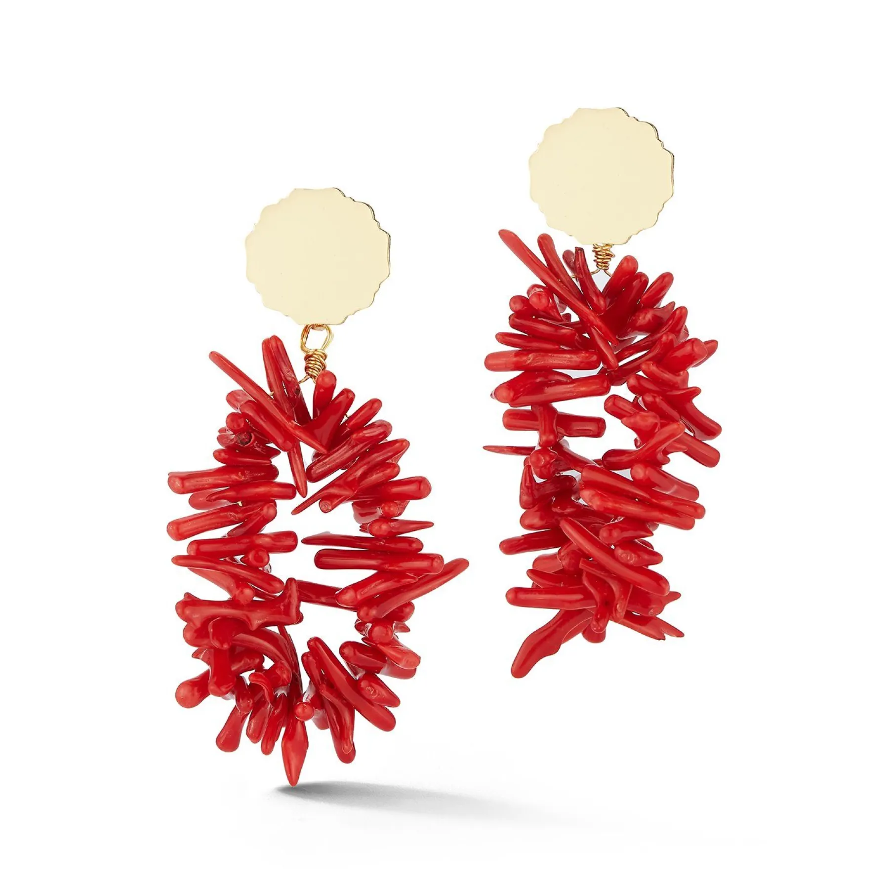 Chefanie Coral Earrings Outlet