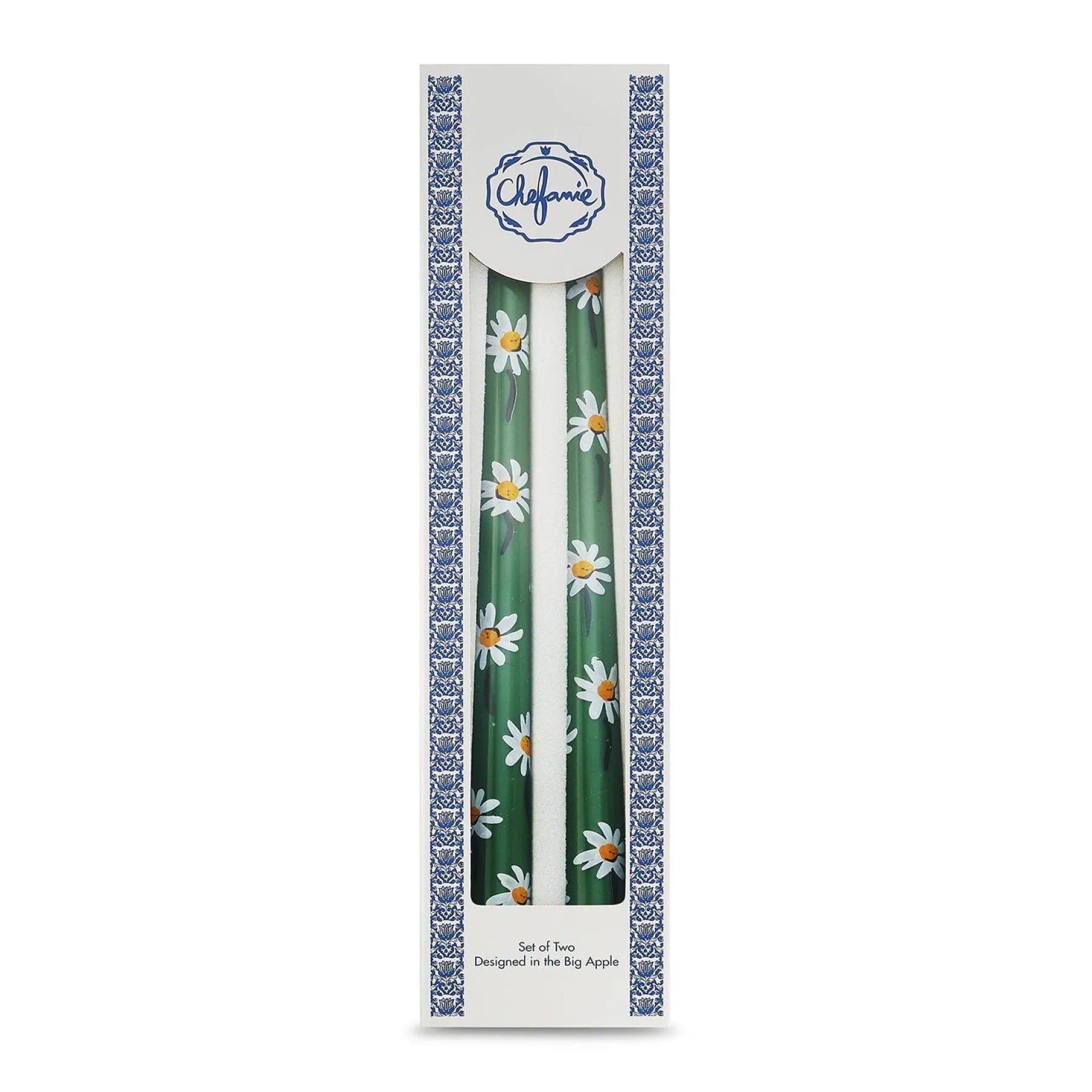 Chefanie Crazy Daisy Patterned Tapers (2) Outlet