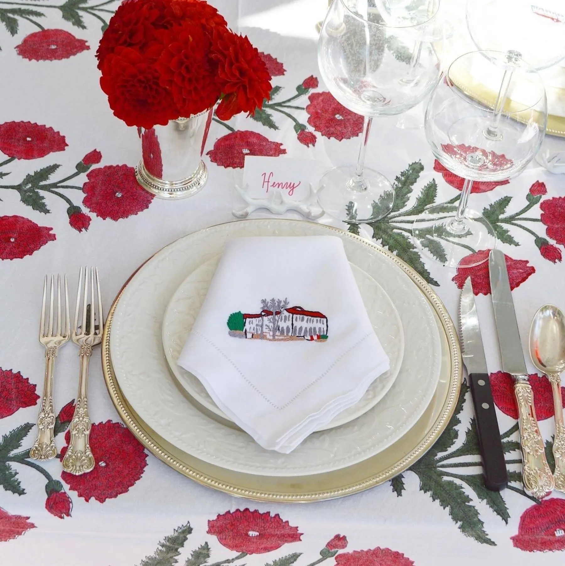 Chefanie Custom Embroidered Dinner Napkins Clearance