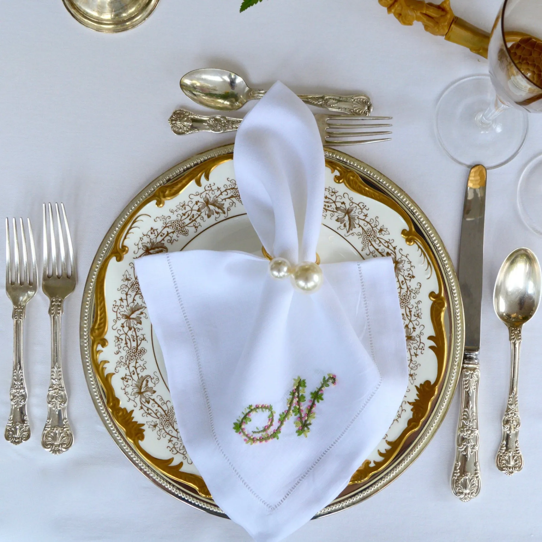 Chefanie Custom Embroidered Dinner Napkins Clearance