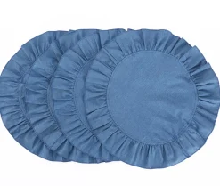 Chefanie Denim Placemats With Ruffled Edge (4) Online