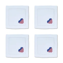 Chefanie Flag Heart Cocktail Napkins (4) Discount
