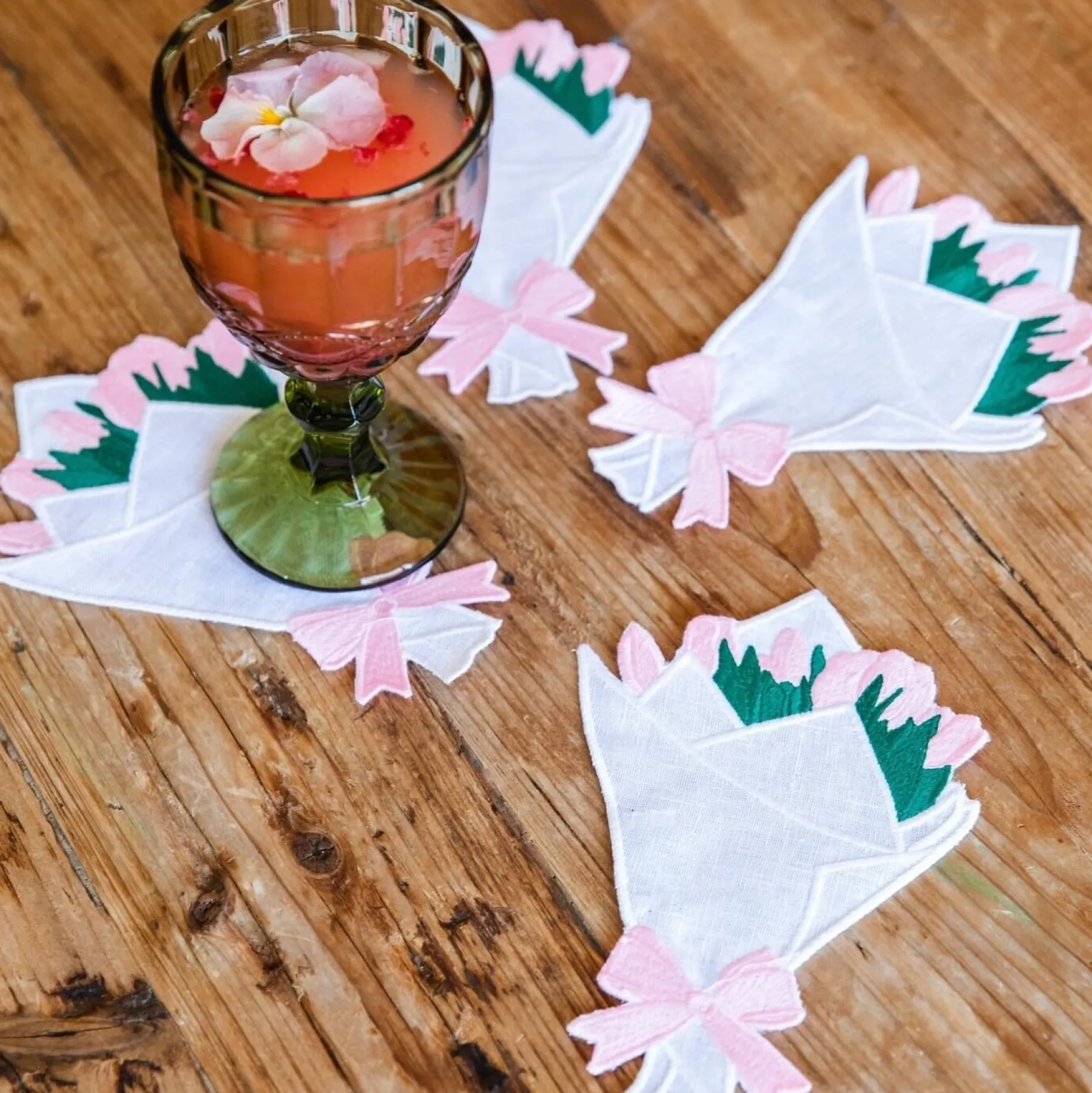 Chefanie Flower Bouquet Cocktail Napkins (4) Clearance