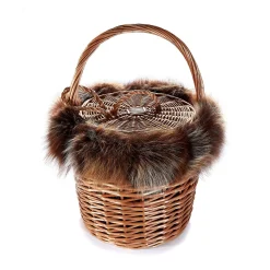 Chefanie Fox Fur Basket