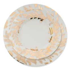 Chefanie Gold Leaves Salad Plate Online