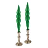 Chefanie Green Feather Candles (2) Outlet