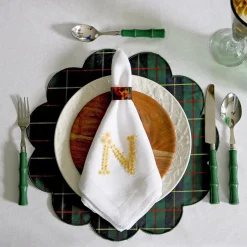 Chefanie Green Plaid Placemats (4) New