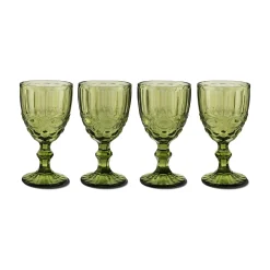 Chefanie Green Tulip Stem Glasses (4) Online