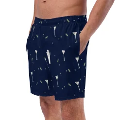 Chefanie Navy Martini Swim Trunks Discount