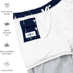 Chefanie Navy Martini Swim Trunks Discount