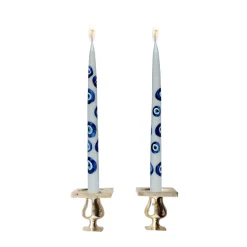 Chefanie Painted Evil Eye Tapers (2) New
