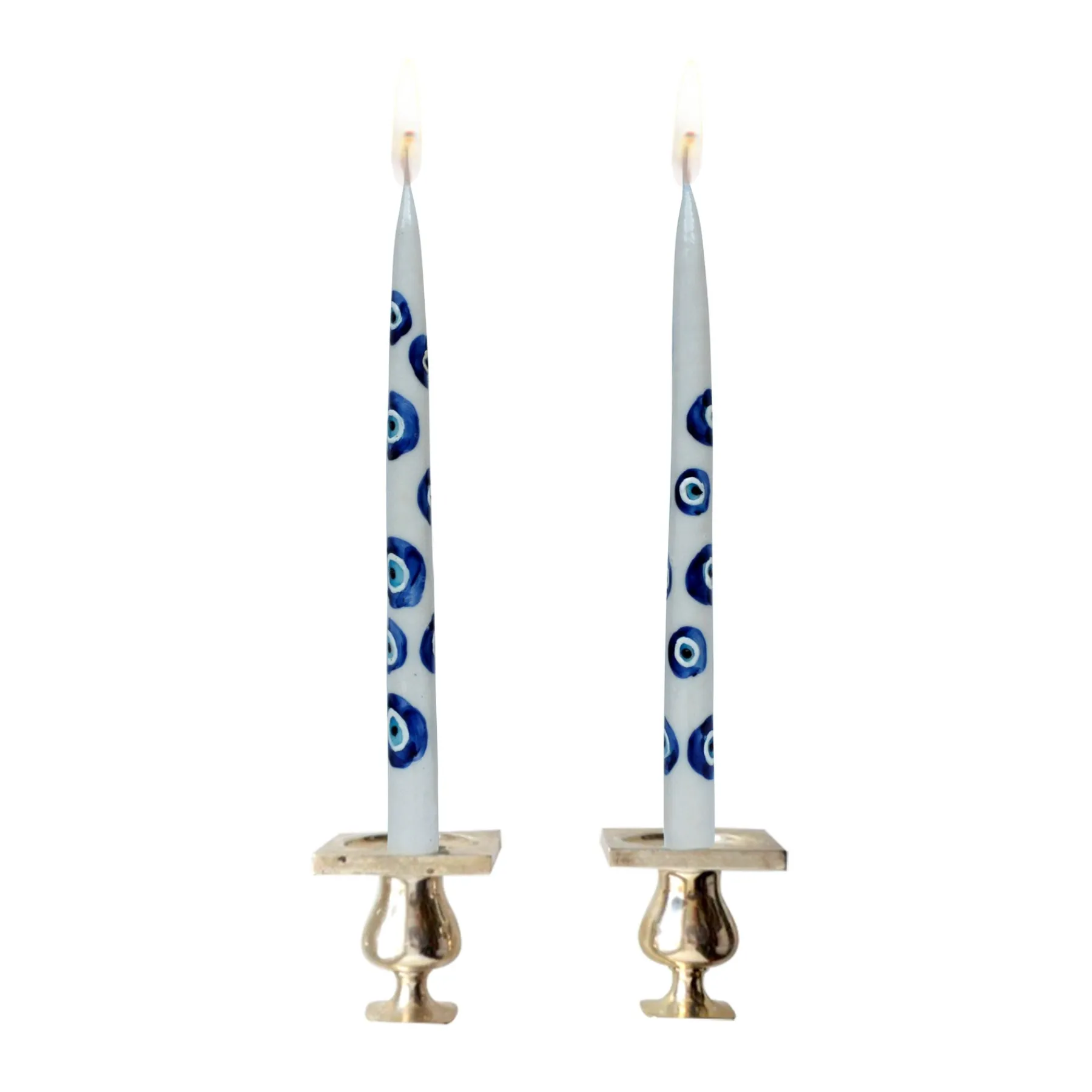 Chefanie Painted Evil Eye Tapers (2) New