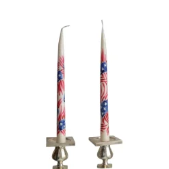 Chefanie Painted Flag Tapers (2) Clearance