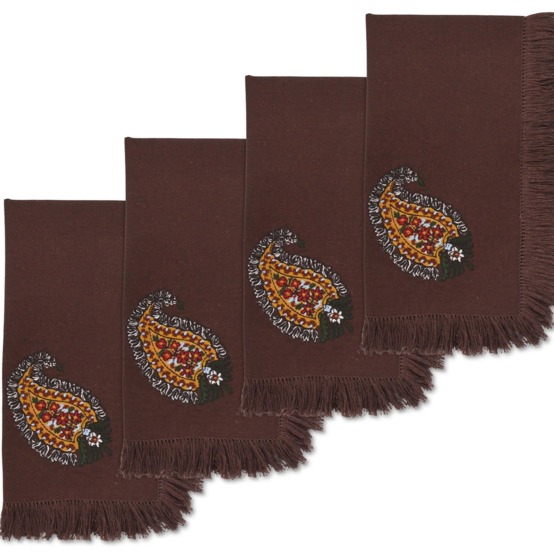 Chefanie Paisley Leaf Dinner Napkins (4)