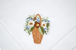 Chefanie Pearl Flower Basket Dinner Napkins (4) Best