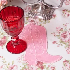 Chefanie Pink Cowboy Boot Cocktail Napkins (4)