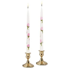 Chefanie Pink Hydrangea Painted Tapers (2) Clearance