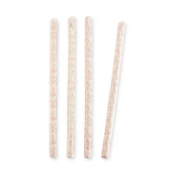 Chefanie Pink & White Ceramic Straws (4) Clearance