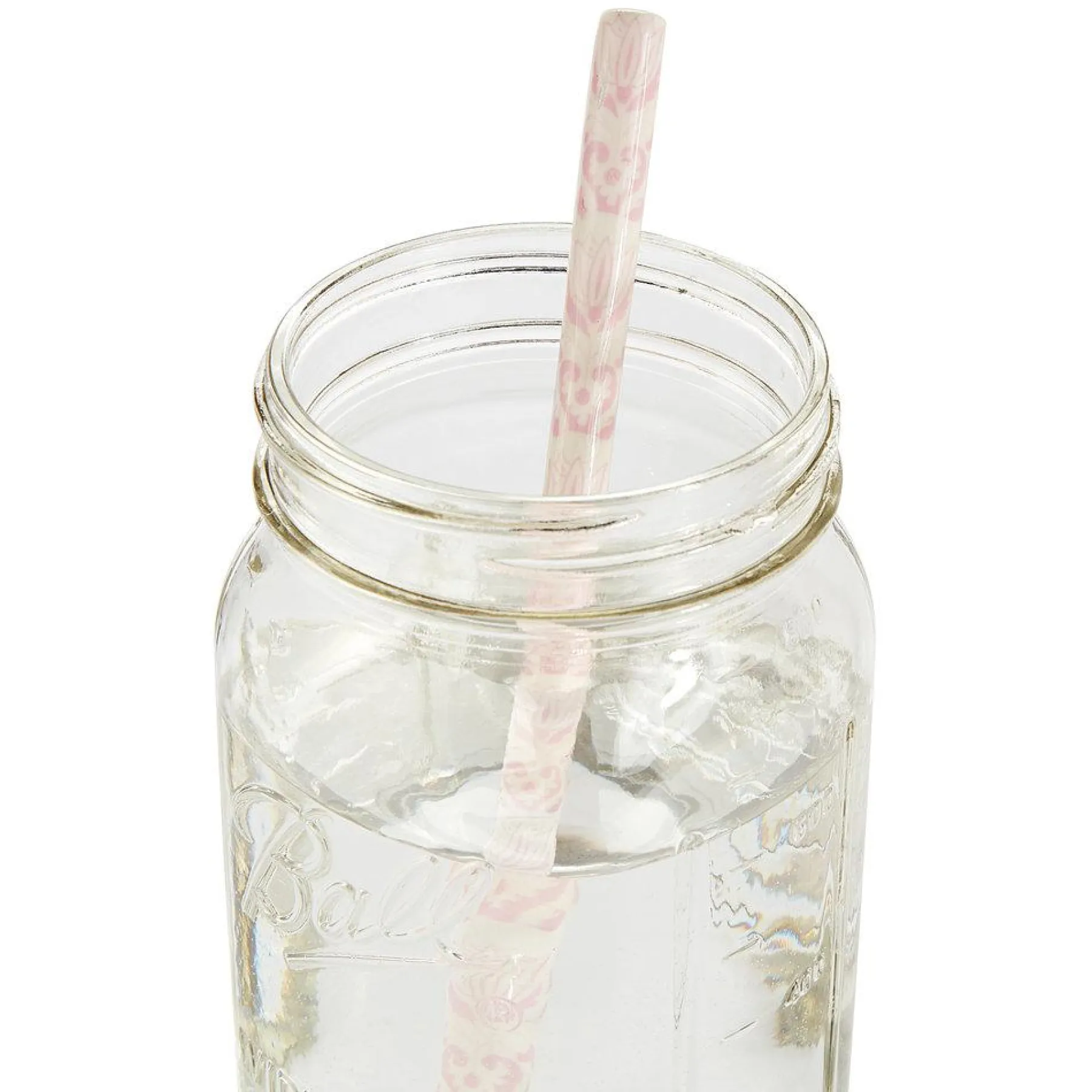 Chefanie Pink & White Ceramic Straws (4) Clearance