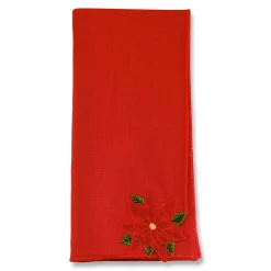 Chefanie Poinsettia Dinner Napkins (4) Hot