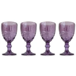 Chefanie Purple Stem Glasses (4) Clearance
