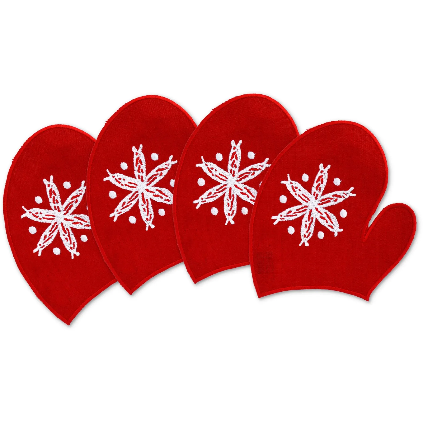 Chefanie Red Mitten Cocktail Napkins (4)