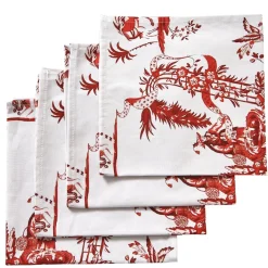 Chefanie Red Toile Napkins (4) Best