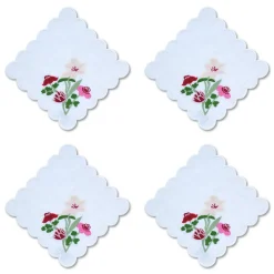 Chefanie Scalloped Flower Cocktail Napkins (4) Sale