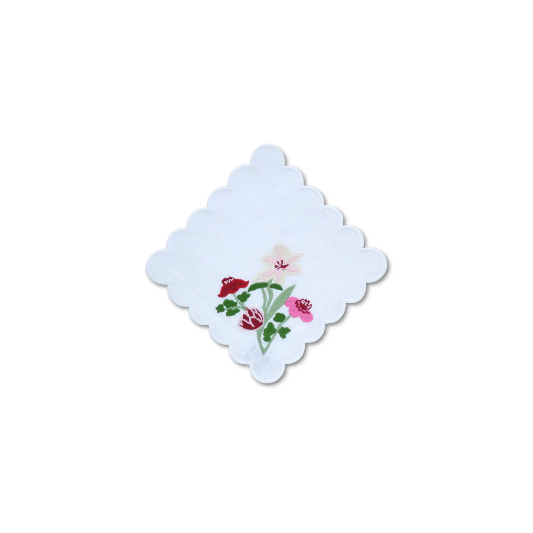 Chefanie Scalloped Flower Cocktail Napkins (4) Sale