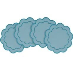 Chefanie Sea Foam Scalloped Cocktail Napkins (4) New