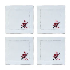 Chefanie Skiing Santa Cocktail Napkins (4) Best