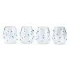 Chefanie Stemless Blue Dot Glasses (4) Outlet