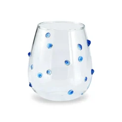 Chefanie Stemless Blue Dot Glasses (4) Outlet