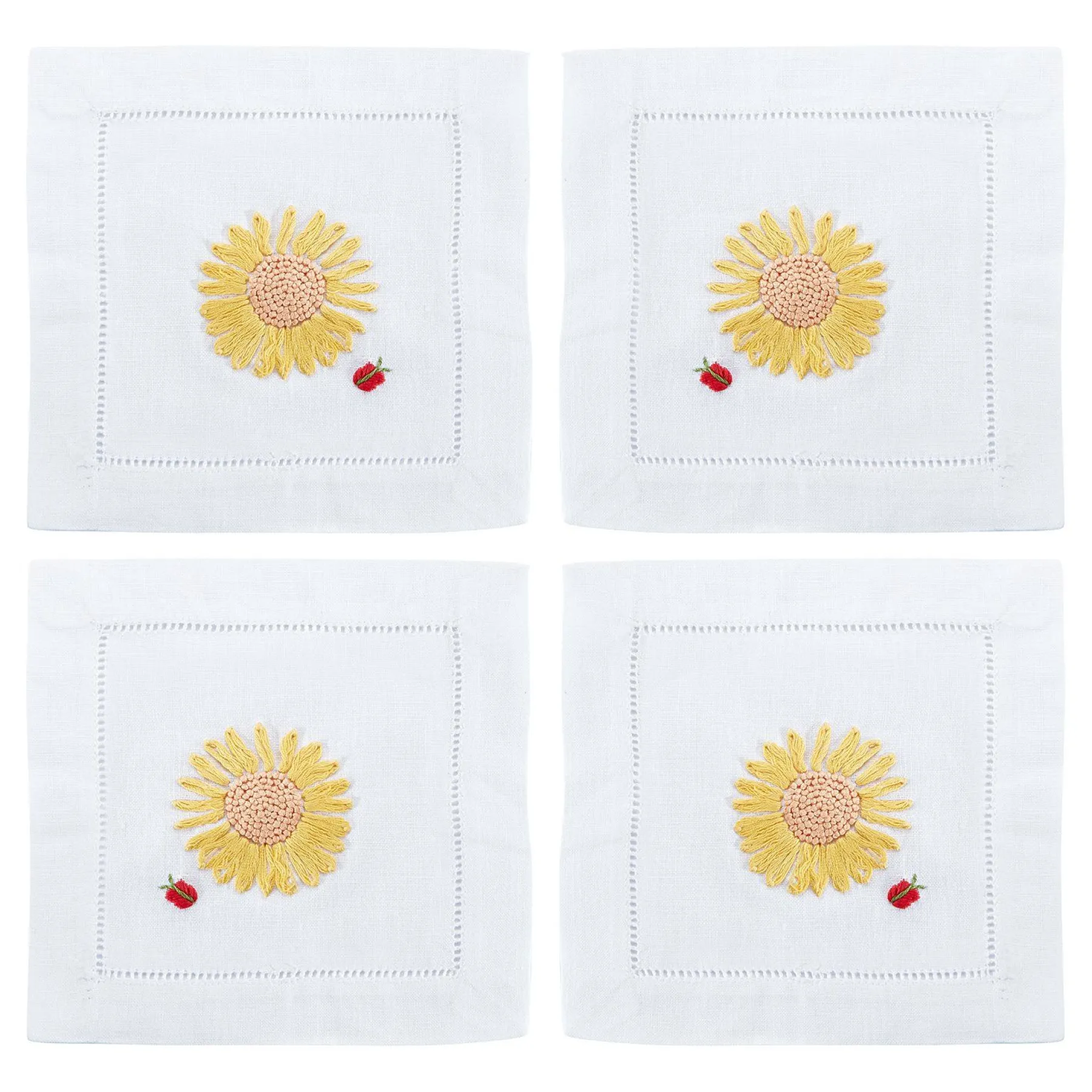 Chefanie Sunflower Cocktail Napkins (4) Sale