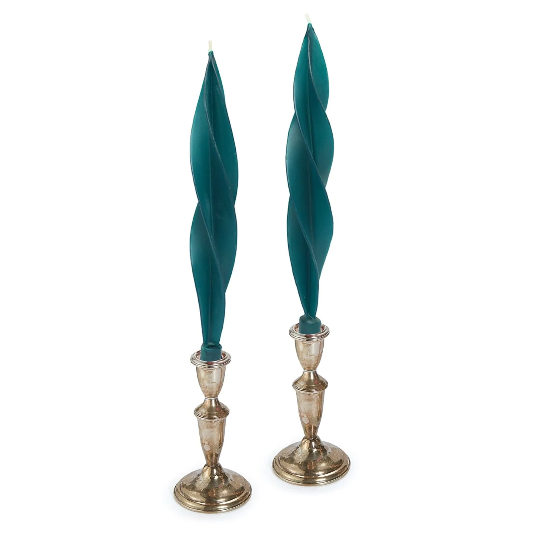 Chefanie Teal Feather Candles (2) Discount