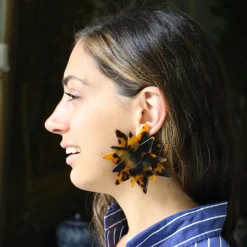 Chefanie Tortoise Star Earrings