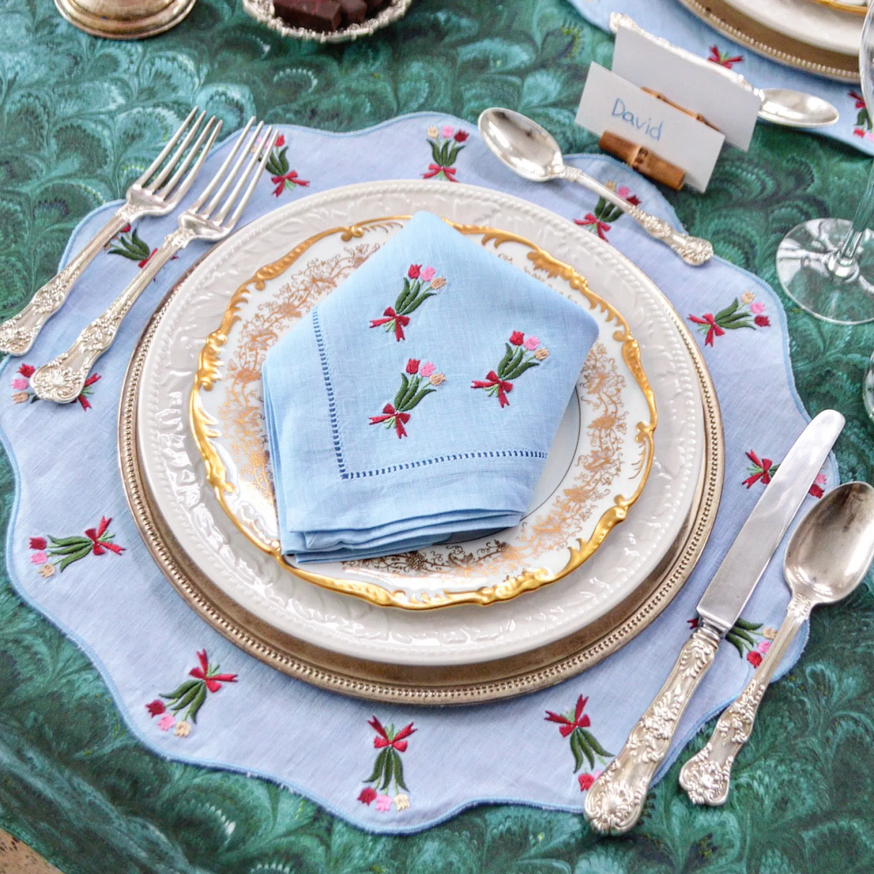 Chefanie Tulip Bouquet Dinner Napkins (4) Clearance