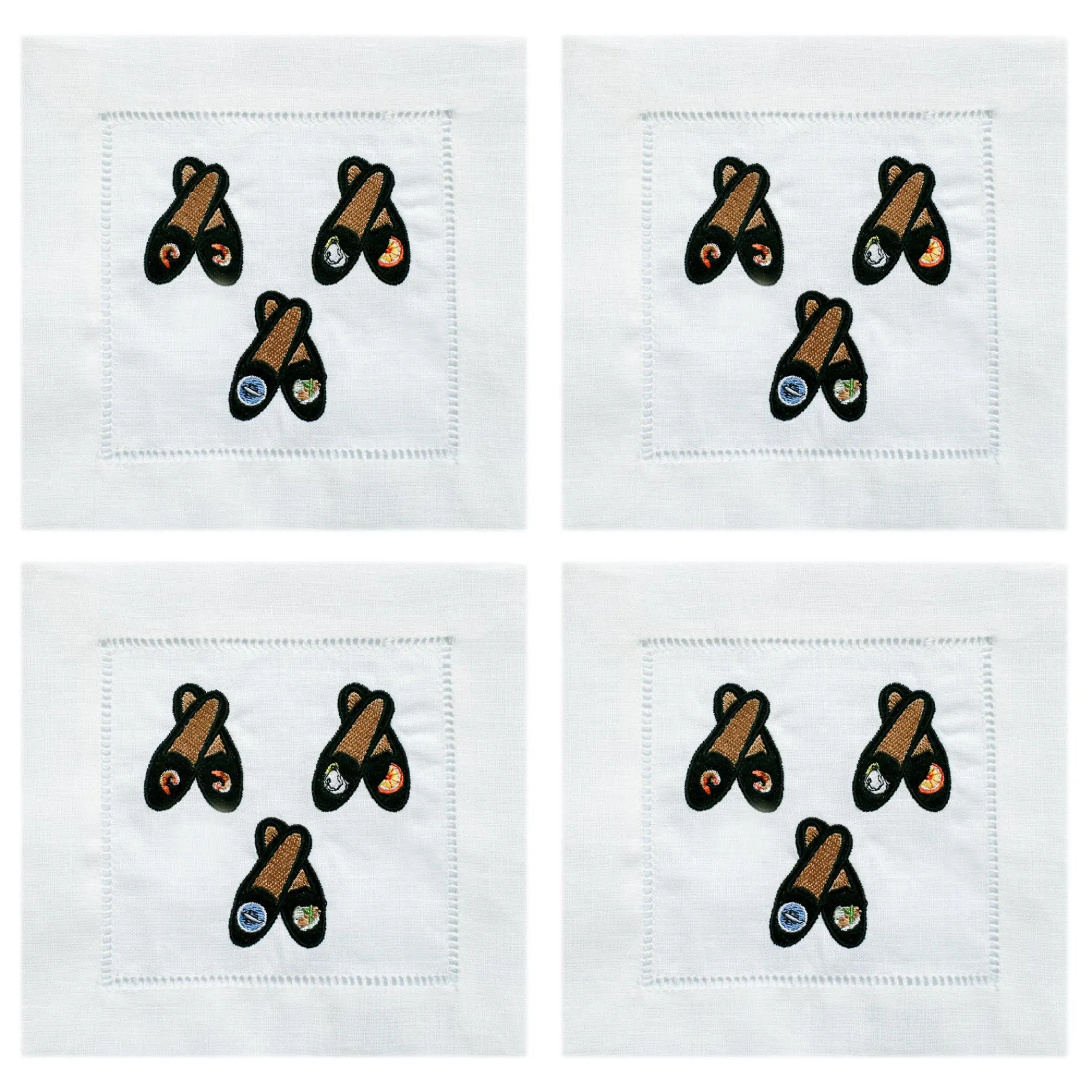 Chefanie Tuxedo Slipper Cocktail Napkins (4) Sale